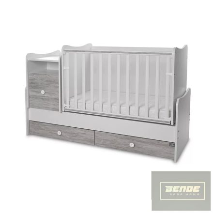 Lorelli Trend PLUS kombi ágy 70x165 cm -  White & Artwood ÚJ