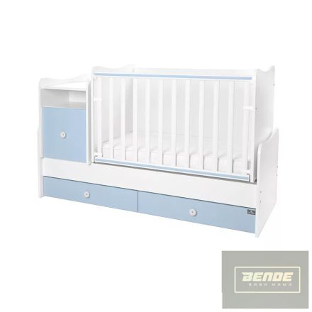 Lorelli Trend PLUS kombi ágy 70x165 cm - White Baby Blue