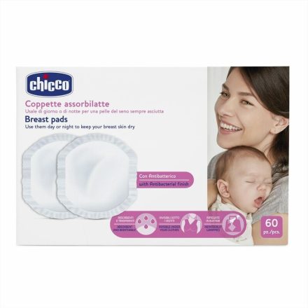 Chicco Melltartóbetét 60 db Antibakteriális felsőréteg  AJÁNLOTT KOR: 0H +